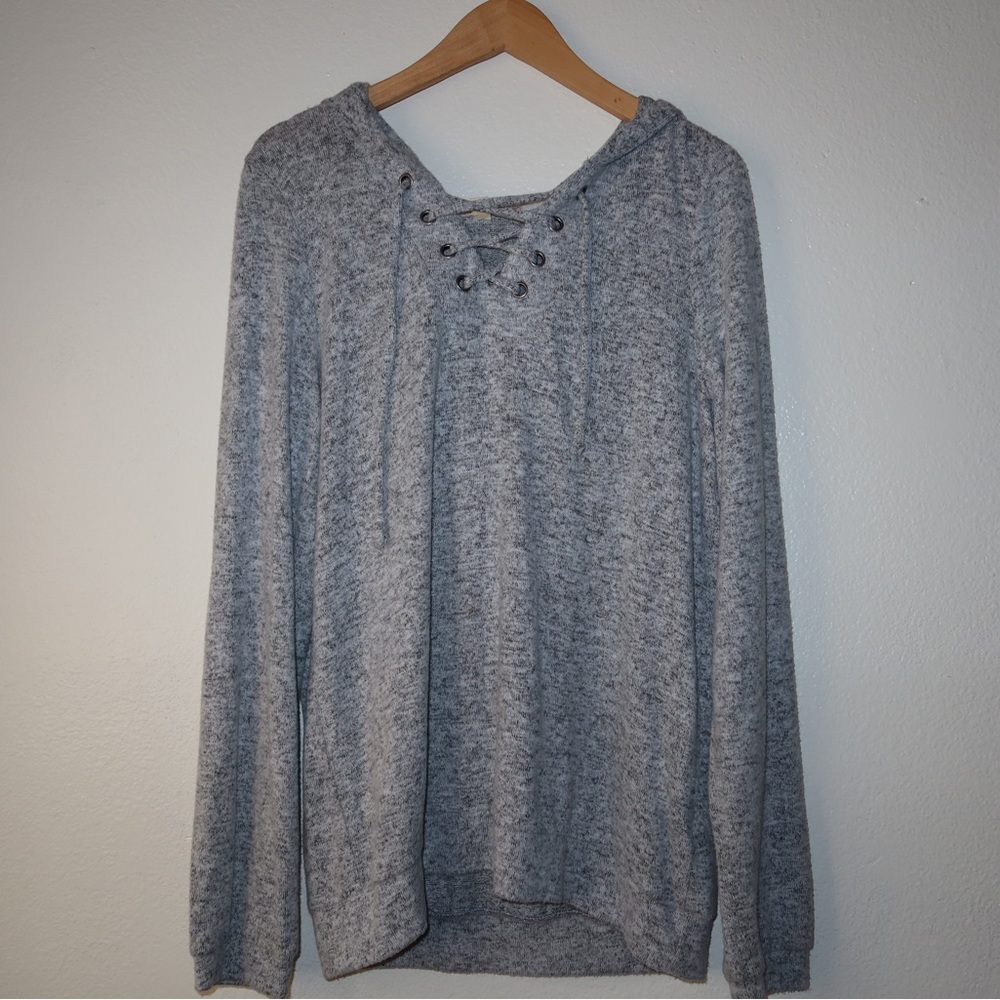 Grey Laced Hoodie